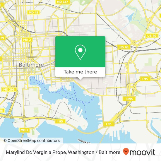 Mapa de Marylind Dc Verginia Prope