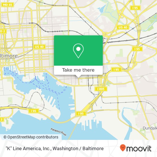 "K" Line America, Inc. map