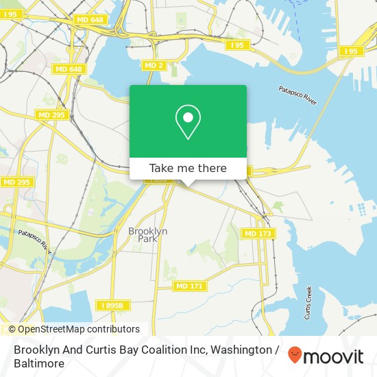 Mapa de Brooklyn And Curtis Bay Coalition Inc