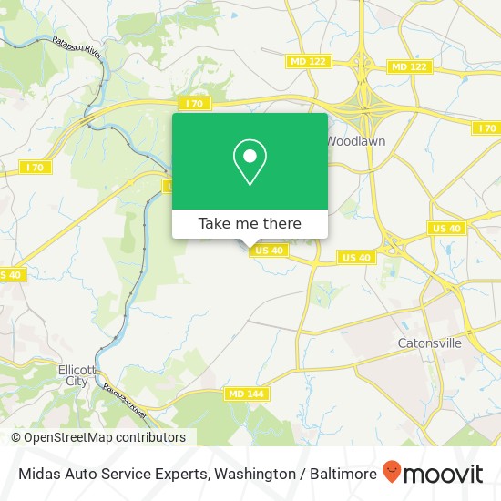 Mapa de Midas Auto Service Experts