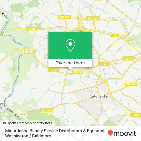 Mid Atlantic Beauty Service Distributors & Equpmnt map