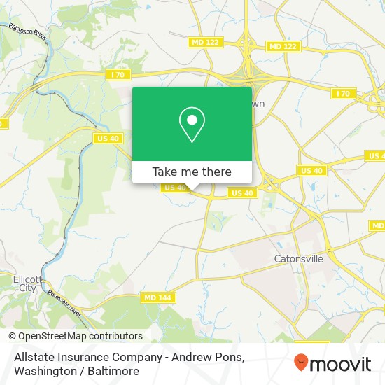 Allstate Insurance Company - Andrew Pons map