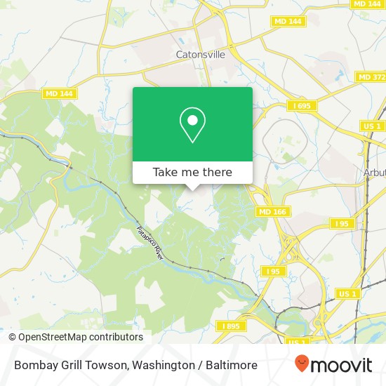 Mapa de Bombay Grill Towson