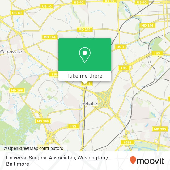 Universal Surgical Associates map