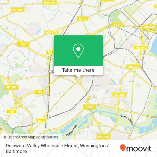 Mapa de Delaware Valley Wholesale Florist