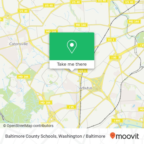 Baltimore County Schools map