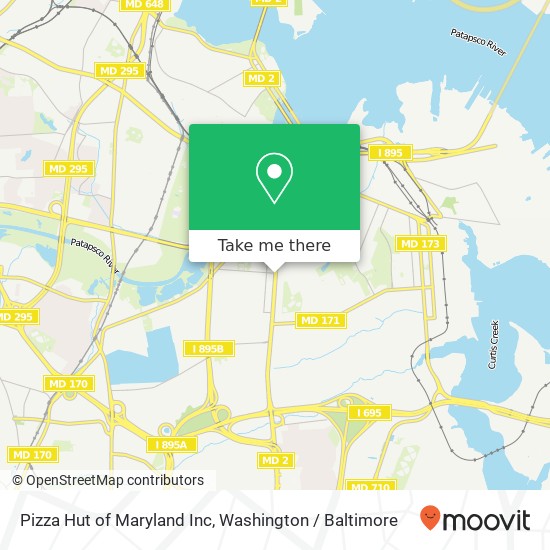 Pizza Hut of Maryland Inc map