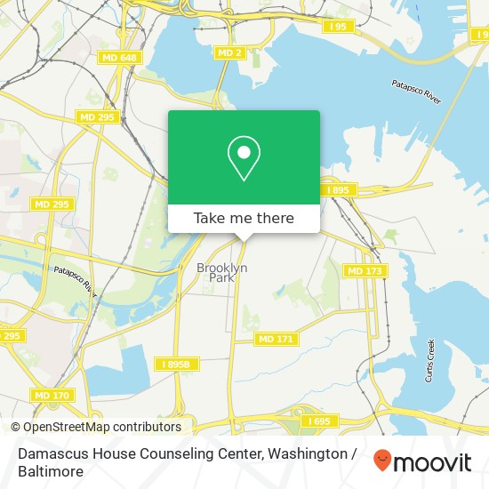 Damascus House Counseling Center map