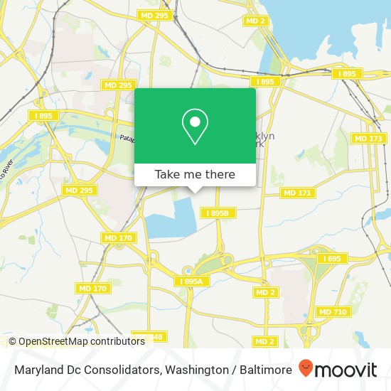 Mapa de Maryland Dc Consolidators