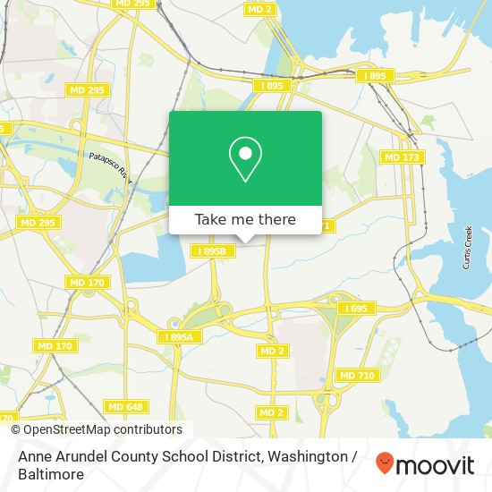 Anne Arundel County School District map