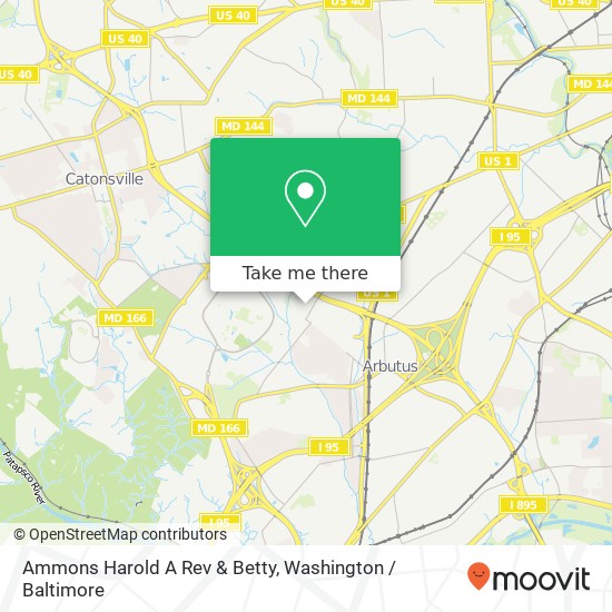 Ammons Harold A Rev & Betty map