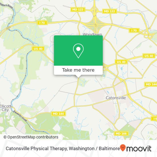 Catonsville Physical Therapy map