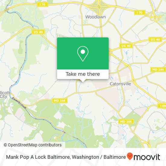 Mapa de Mank Pop A Lock Baltimore