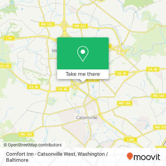 Mapa de Comfort Inn - Catsonville West