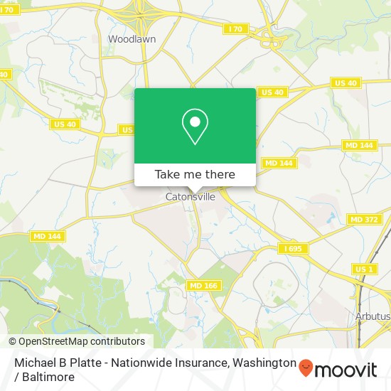 Mapa de Michael B Platte - Nationwide Insurance