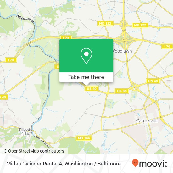 Midas Cylinder Rental A map