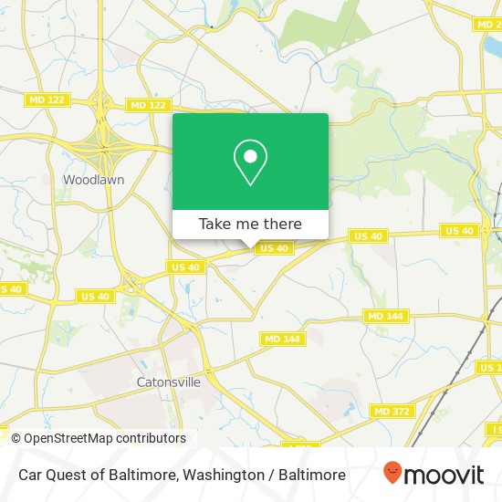 Car Quest of Baltimore map