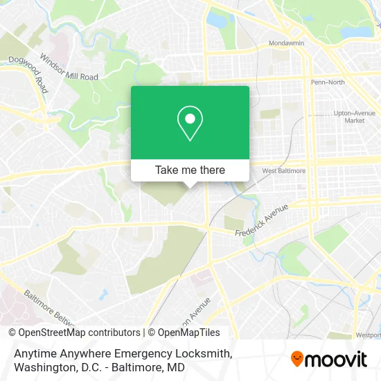 Anytime Anywhere Emergency Locksmith map