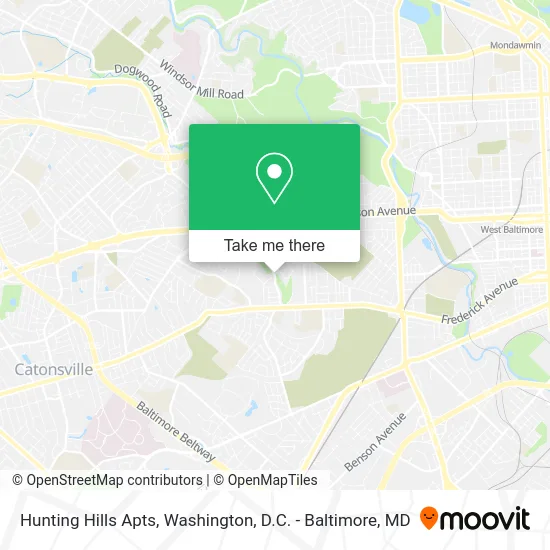 Hunting Hills Apts map