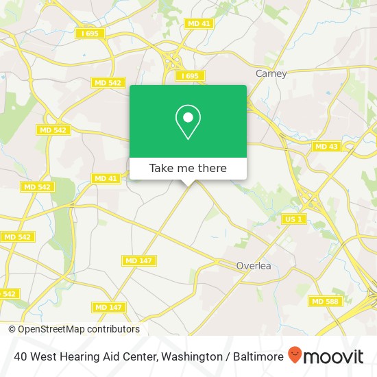 40 West Hearing Aid Center map