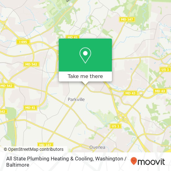 All State Plumbing Heating & Cooling map