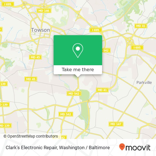 Clark's Electronic Repair map