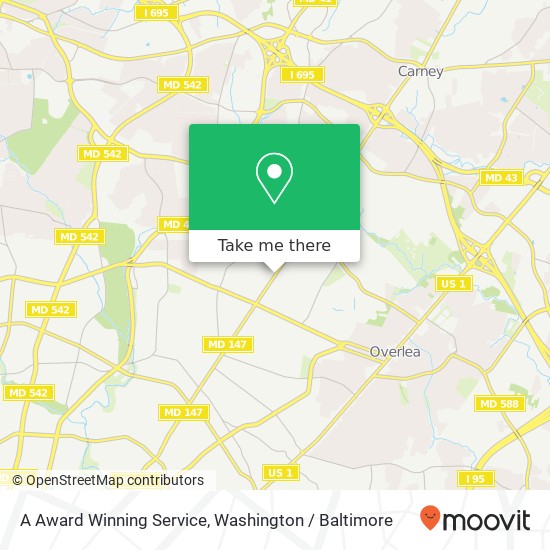 Mapa de A Award Winning Service