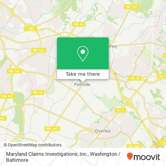 Mapa de Maryland Claims Investigations, Inc.