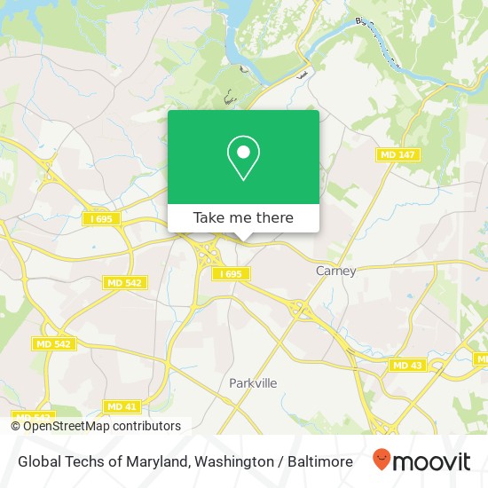 Global Techs of Maryland map