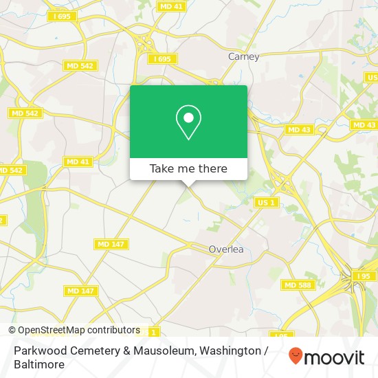 Parkwood Cemetery & Mausoleum map