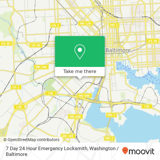 7 Day 24 Hour Emergency Locksmith map