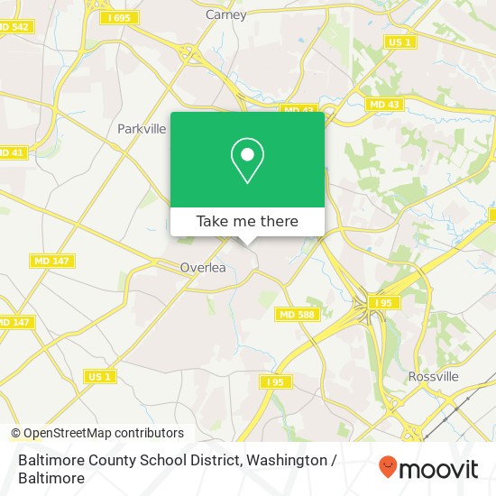 Mapa de Baltimore County School District