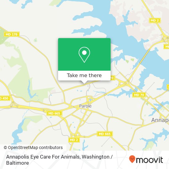 Annapolis Eye Care For Animals map