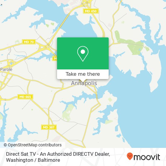 Direct Sat TV - An Authorized DIRECTV Dealer map