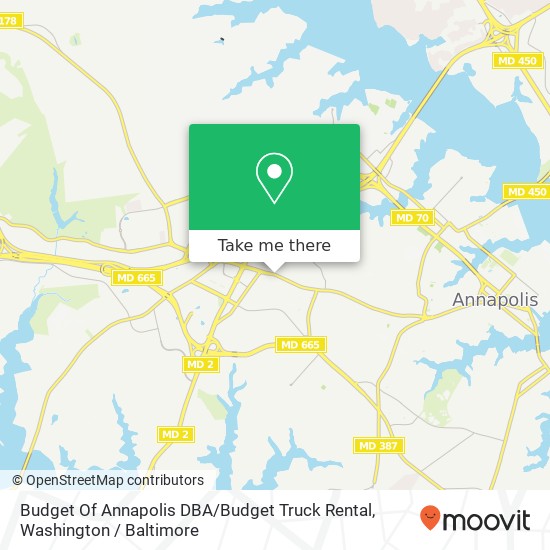 Mapa de Budget Of Annapolis DBA / Budget Truck Rental