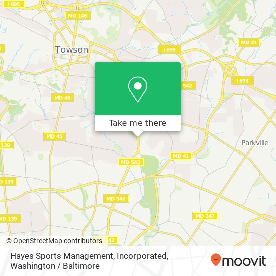Hayes Sports Management, Incorporated map