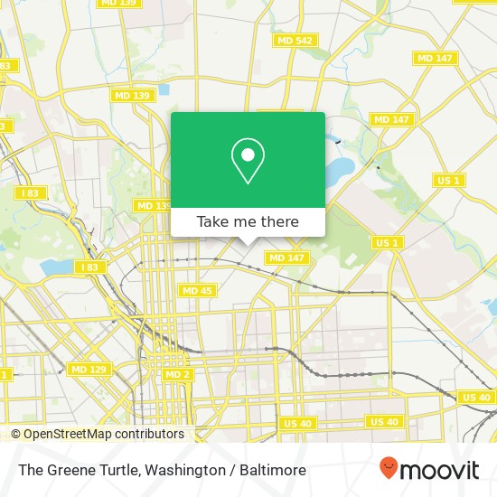 The Greene Turtle map