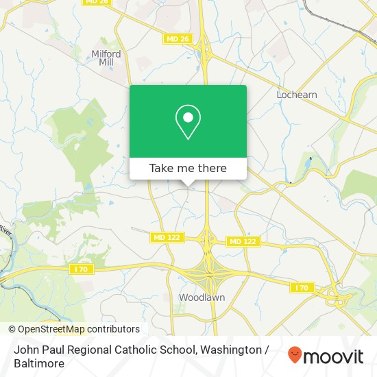 John Paul Regional Catholic School map