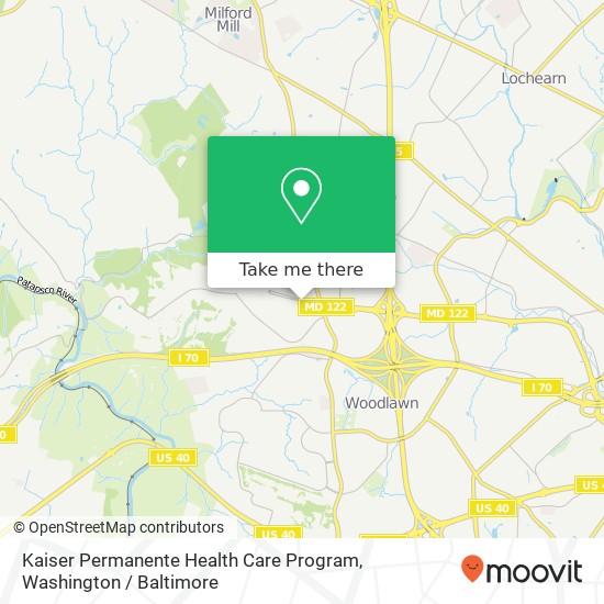 Mapa de Kaiser Permanente Health Care Program