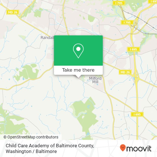 Mapa de Child Care Academy of Baltimore County