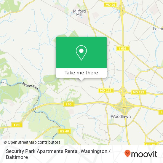 Mapa de Security Park Apartments Rental