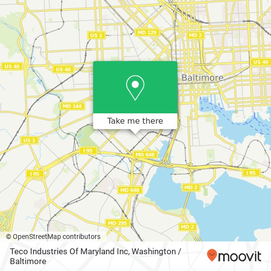 Mapa de Teco Industries Of Maryland Inc