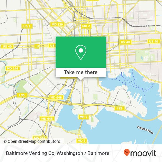 Baltimore Vending Co map