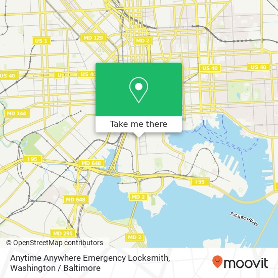 Anytime Anywhere Emergency Locksmith map