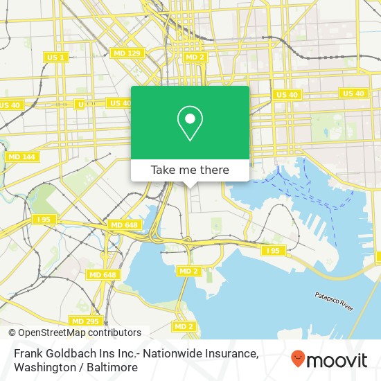 Frank Goldbach Ins Inc.- Nationwide Insurance map