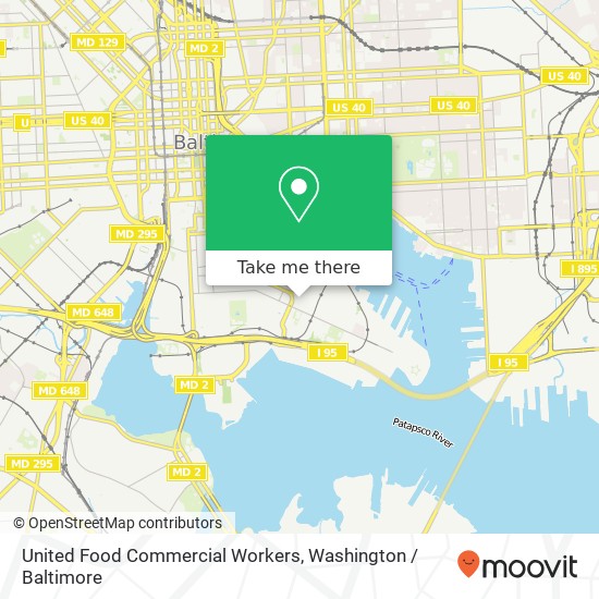 United Food Commercial Workers map
