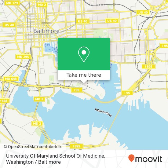 University Of Maryland School Of Medicine map