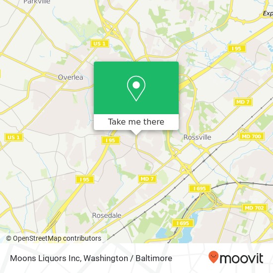 Mapa de Moons Liquors Inc