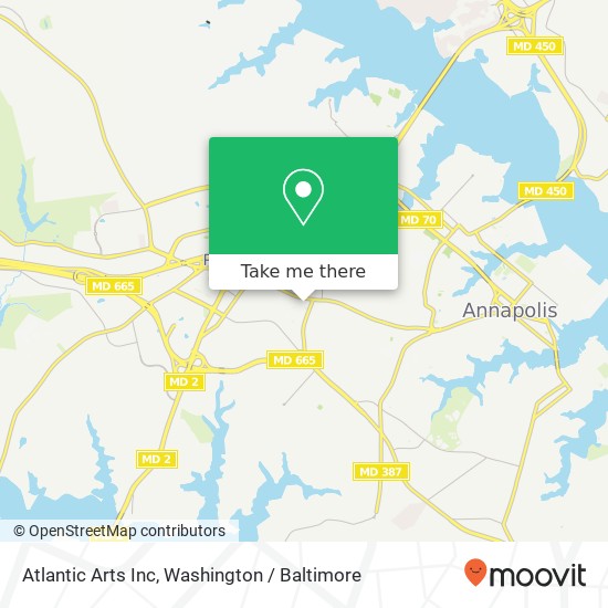 Mapa de Atlantic Arts Inc