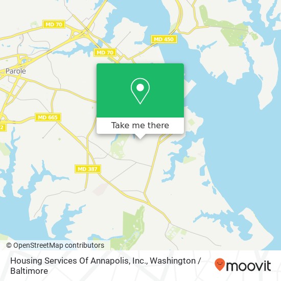 Mapa de Housing Services Of Annapolis, Inc.